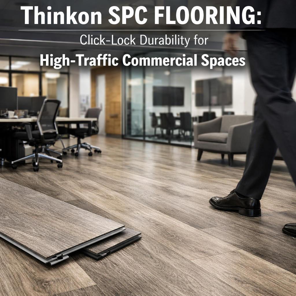 Thinkon SPC Flooring: Click-Lock Durability for High-Traffic Commercial Spaces